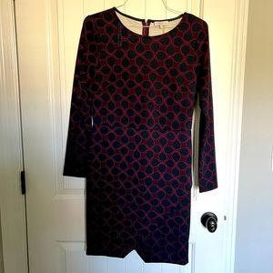 1State red and blue long sleeve dress. Size L.